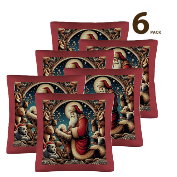Santa with Baby Jesus Pillow Cases Custom Pillow Case 18 x 18 inch