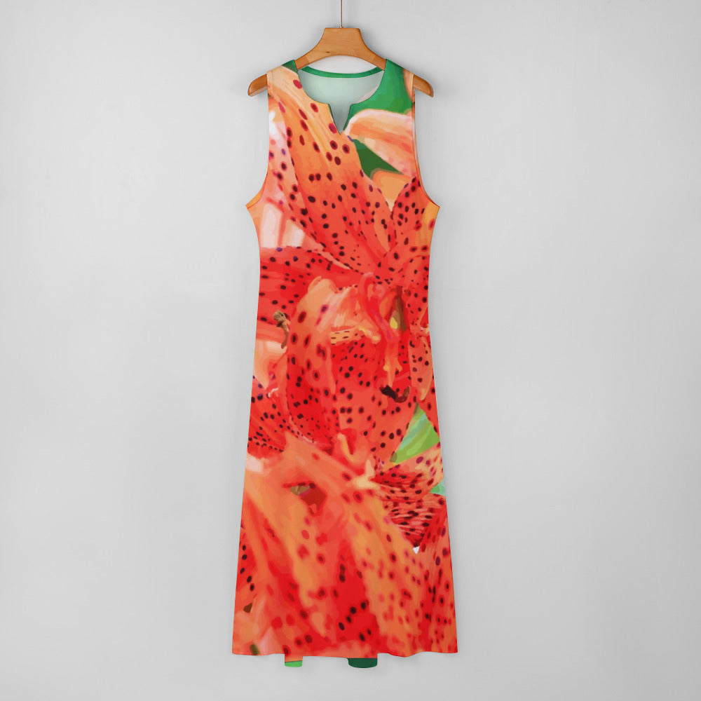 Women's Floral Designs Sleeveless Maxi Dress