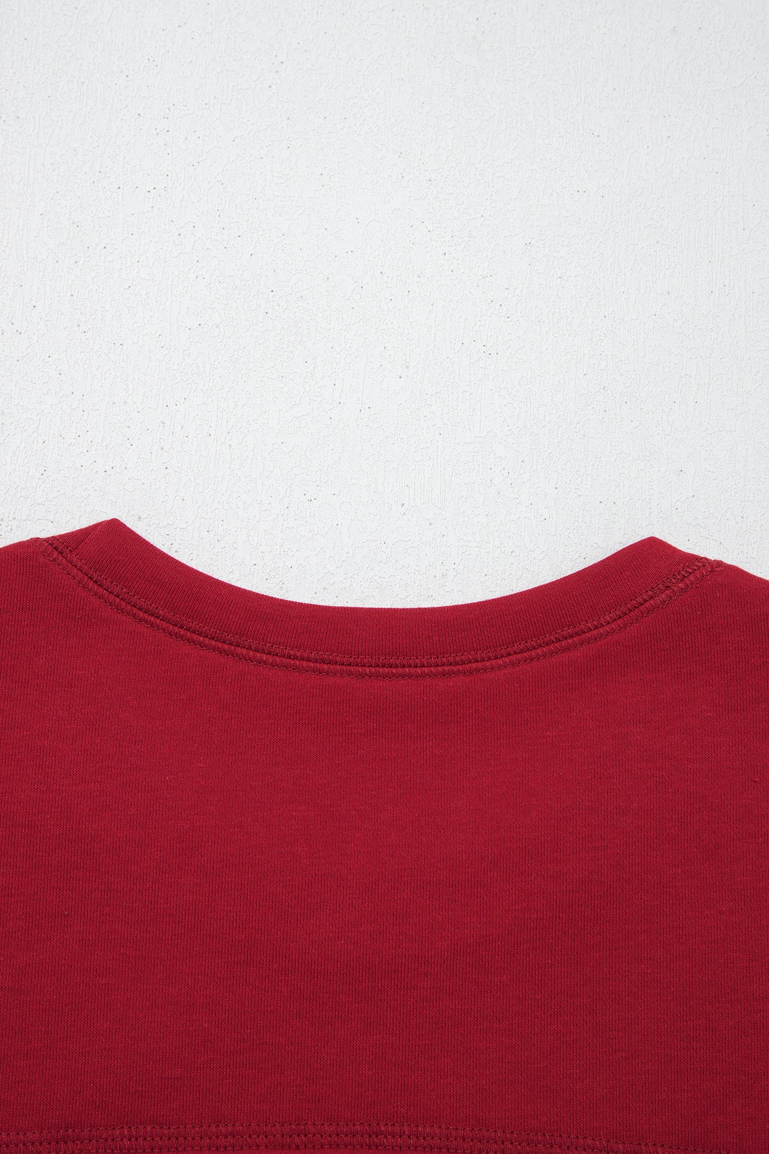 Rose Red Drop Shoulder Boxy Tee and Barrel Pants Set
