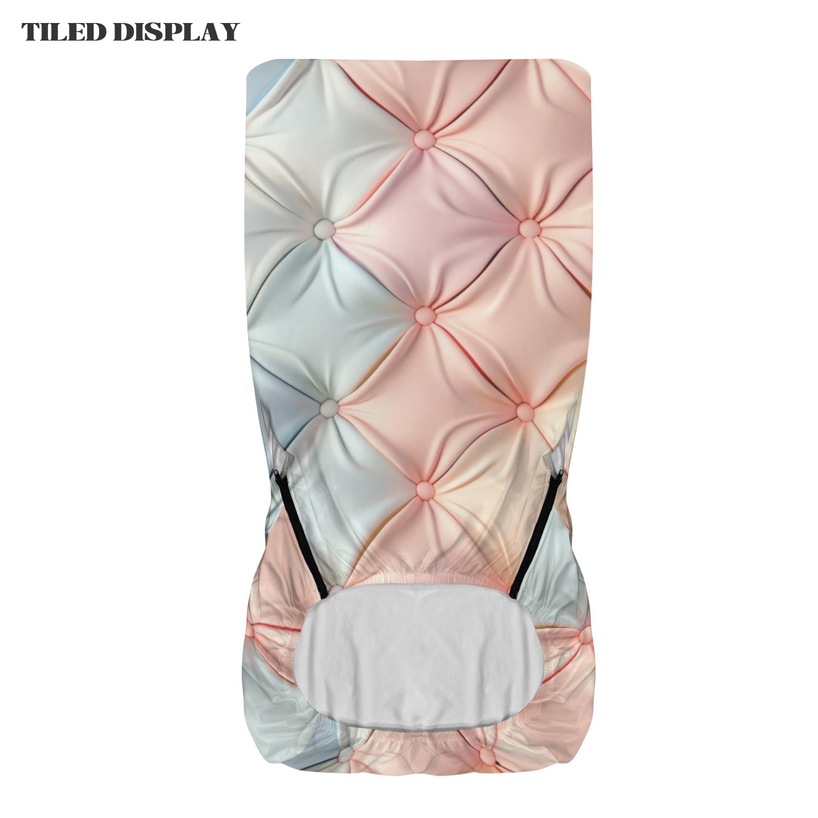 Pastel Faux Tufted Design Office Chair Cover (Made in USA)