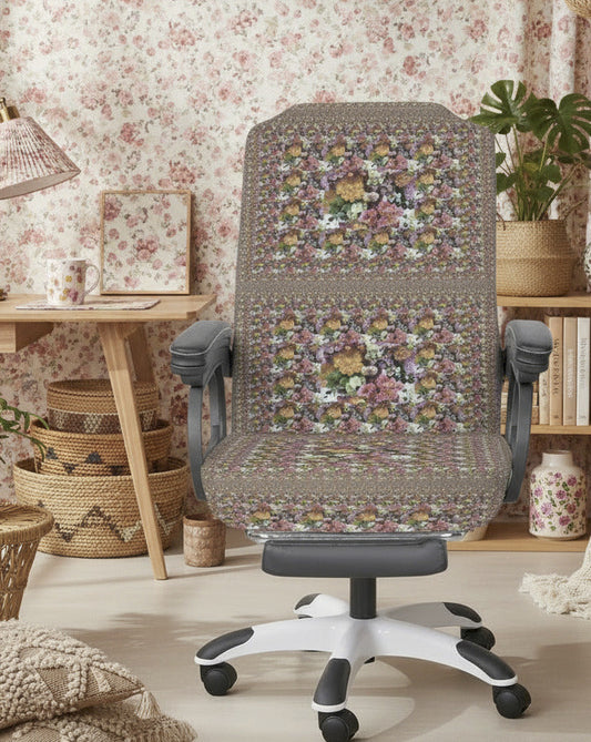 Floral Handkerchief Pattern Office Chair Cover (Made in the USA)