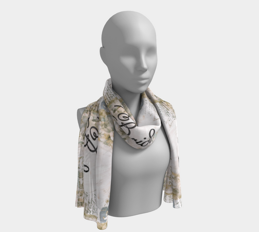 Antique Bride Pattern Long Scarf