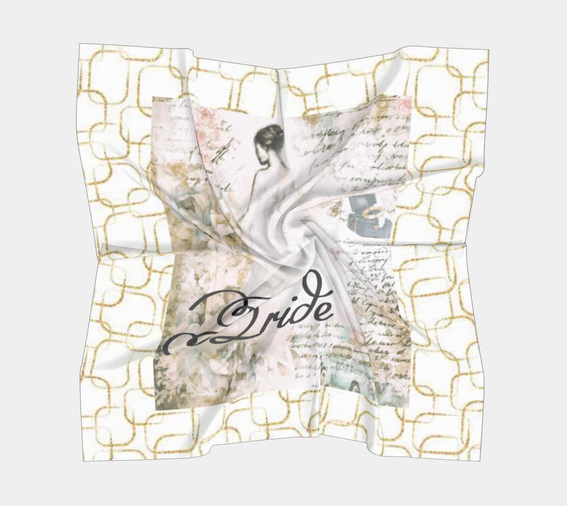 Golden Antique Bride Square Scarf