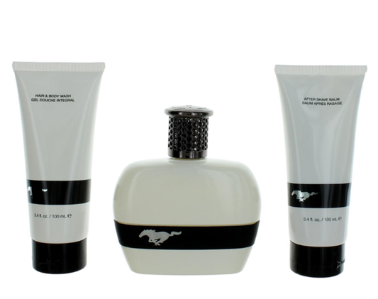 Mustang White by Mustang 3 Piece Gift Set for Men