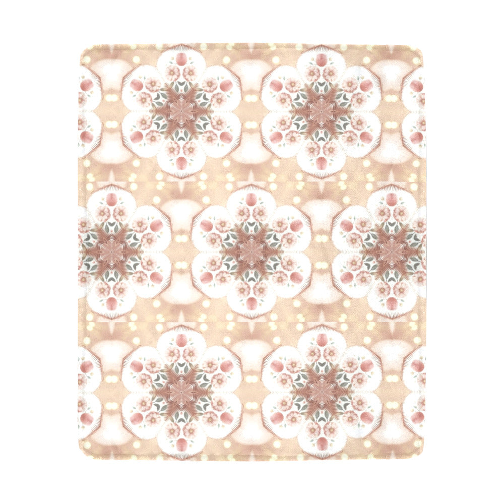 Floral Quilted Look Ultra-Soft Micro Fleece Blanket (Made in USA)