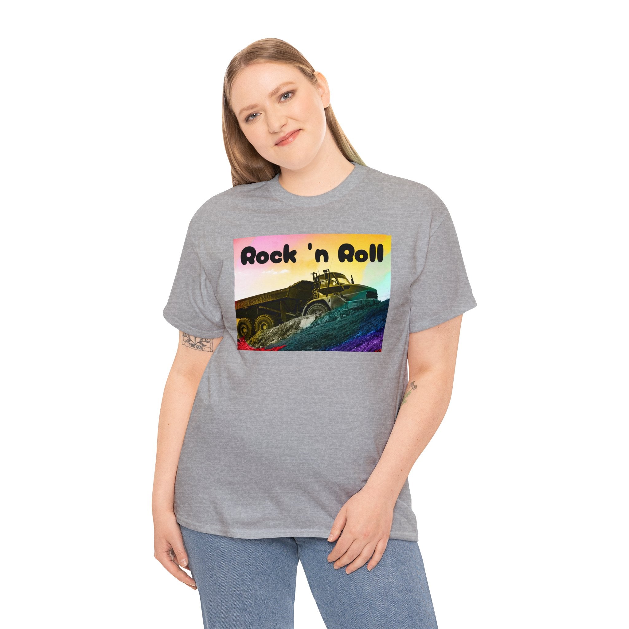 Rock 'n Roll Dump Truck Unisex Heavy Cotton T-shirt up to 5XL