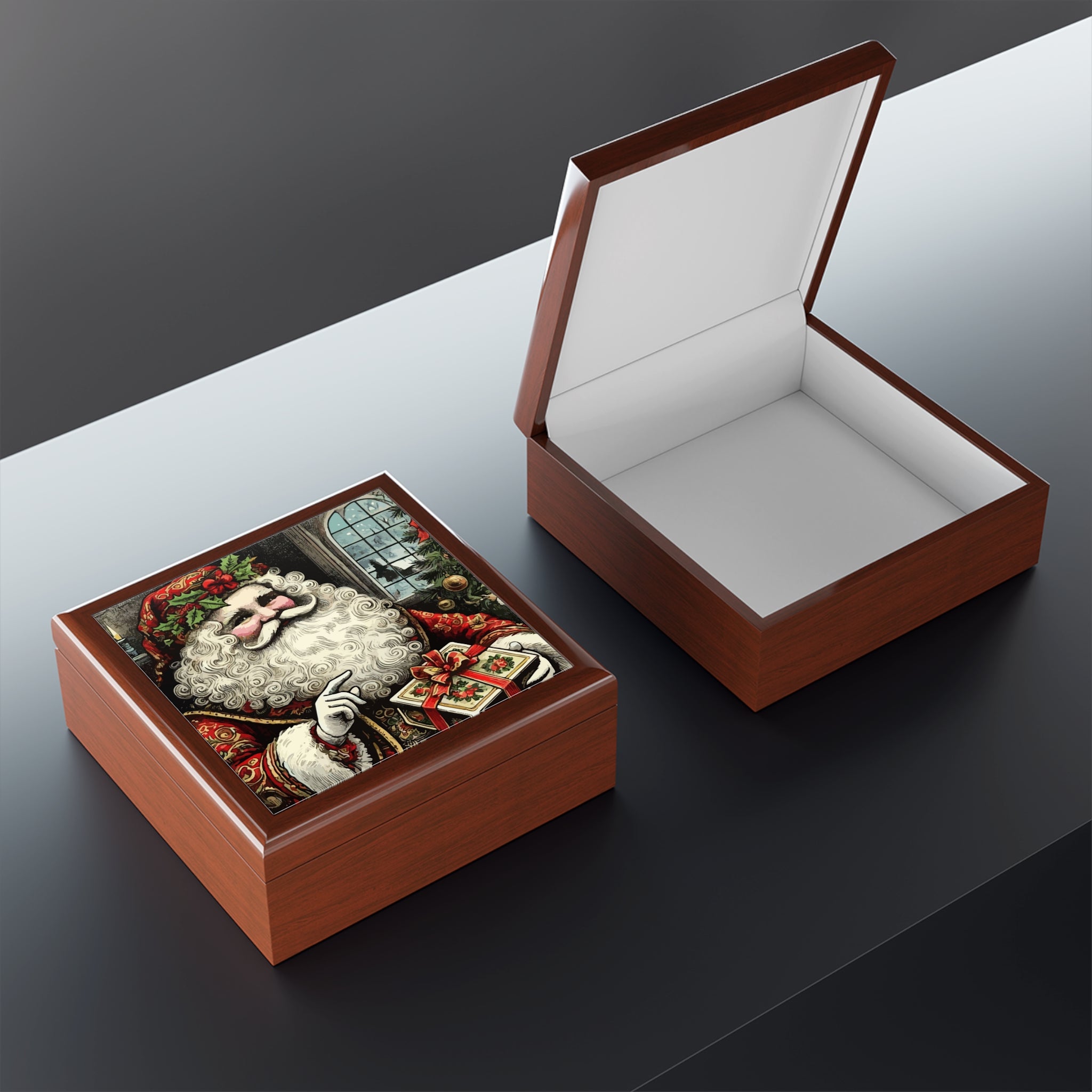 Jolly Old St Nick Jewelry Box