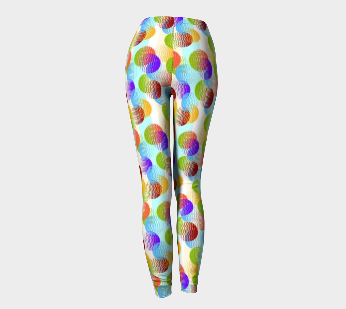 Colorful Spotted Hoot Owl Fun Leggings