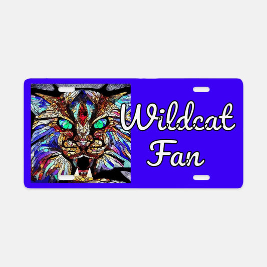 Plaque d'immatriculation bleue Wildcat Fan