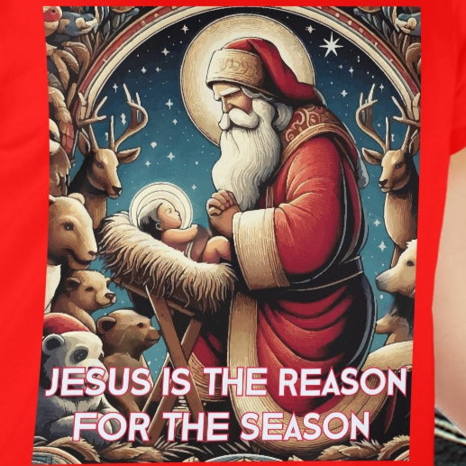 Women's Jesus is the Reason for the Season Graphic T-shirt（Made in USA）