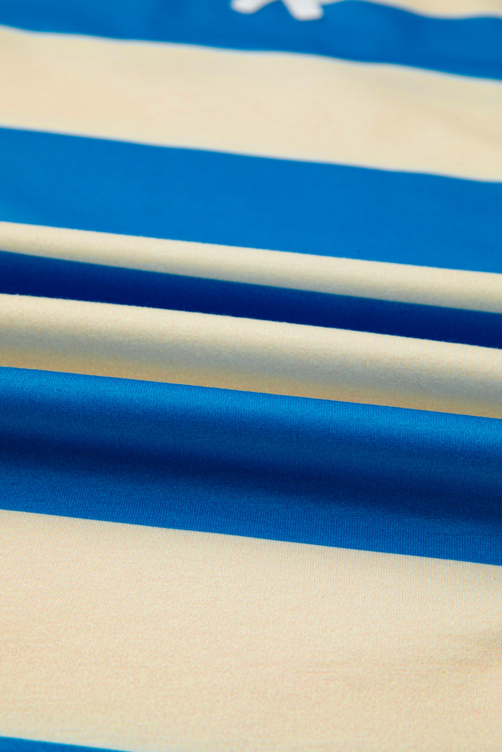 Women's Plus Size Blue Stripe Colorblock Drop Shoulder Top