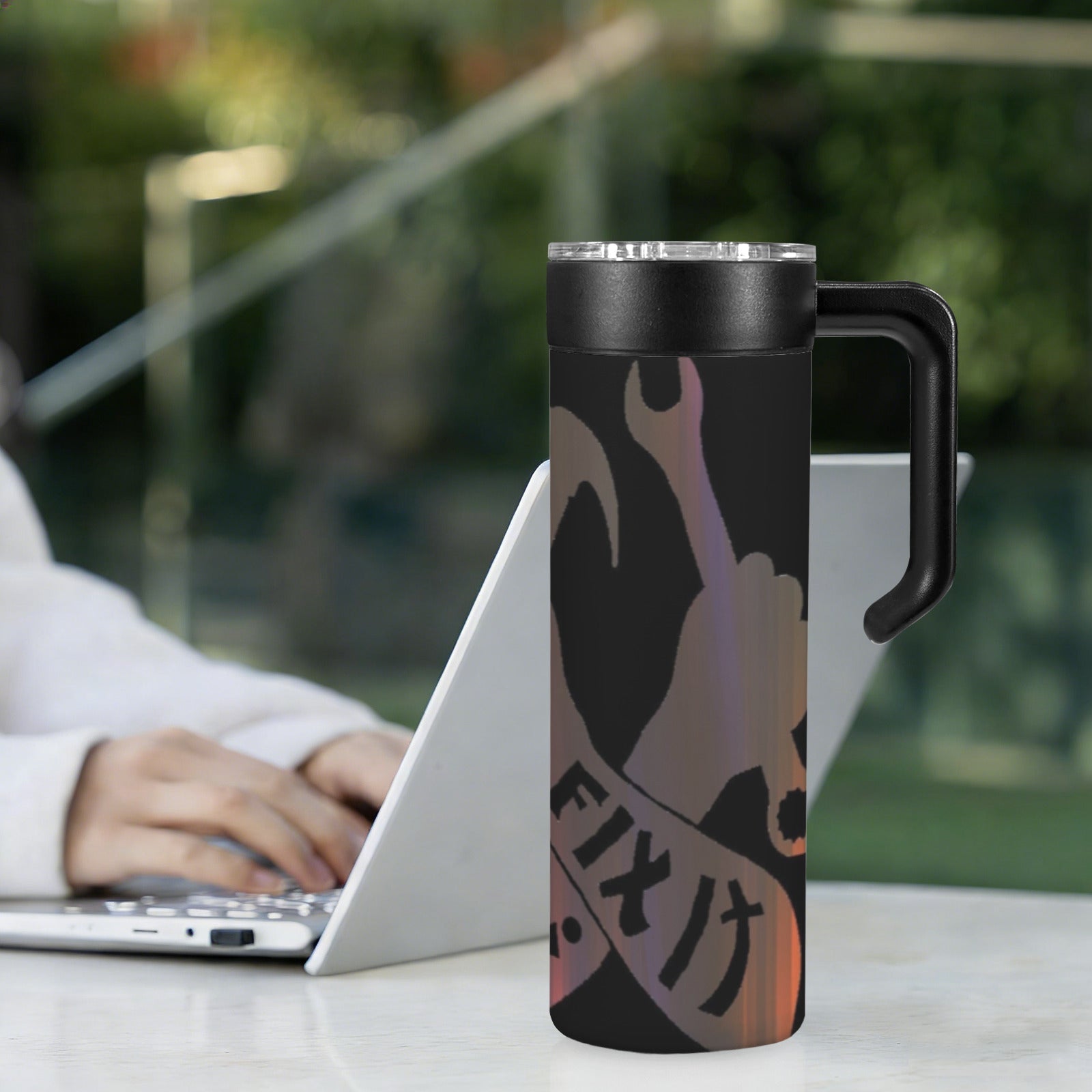 Mr Fix It 20oz Insulated Water Bottle with Screw On Handle