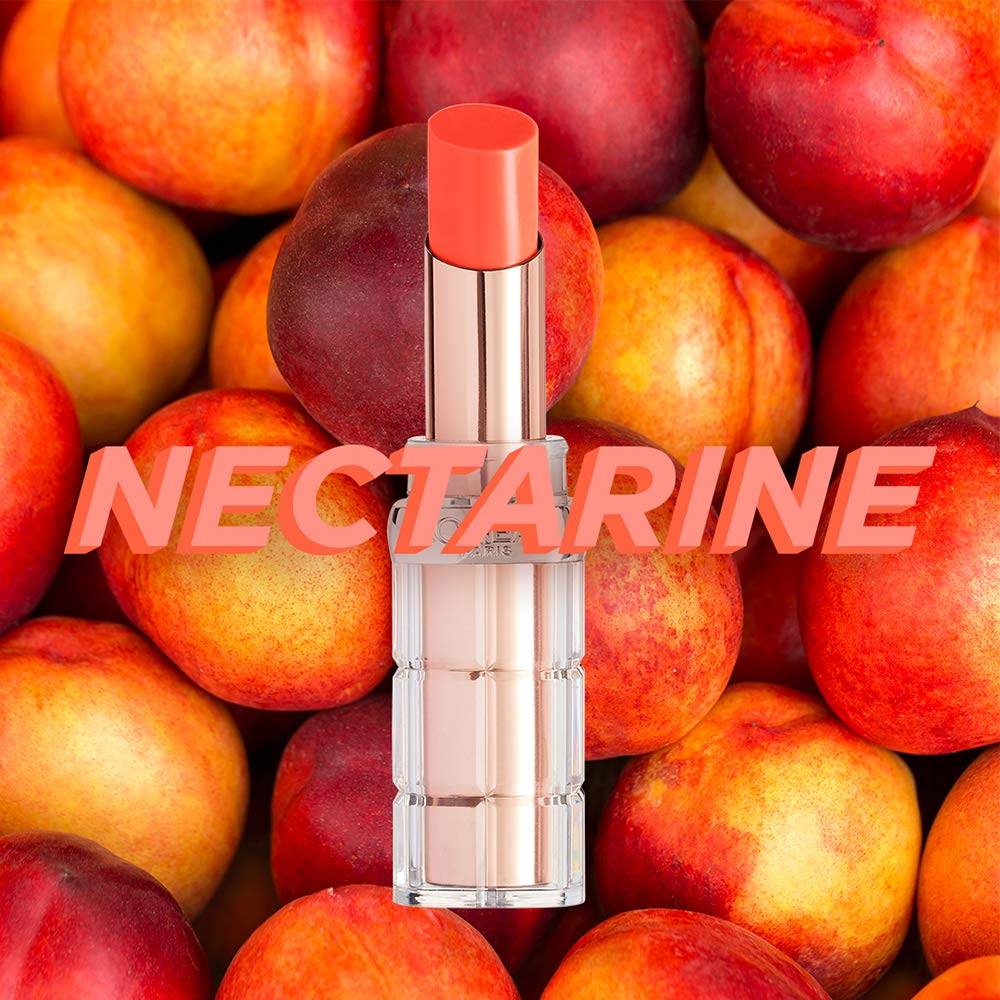 L’Oréal Paris Makeup Colour Riche Plump and Shine Lipstick, Nectarine, 0.1 oz.