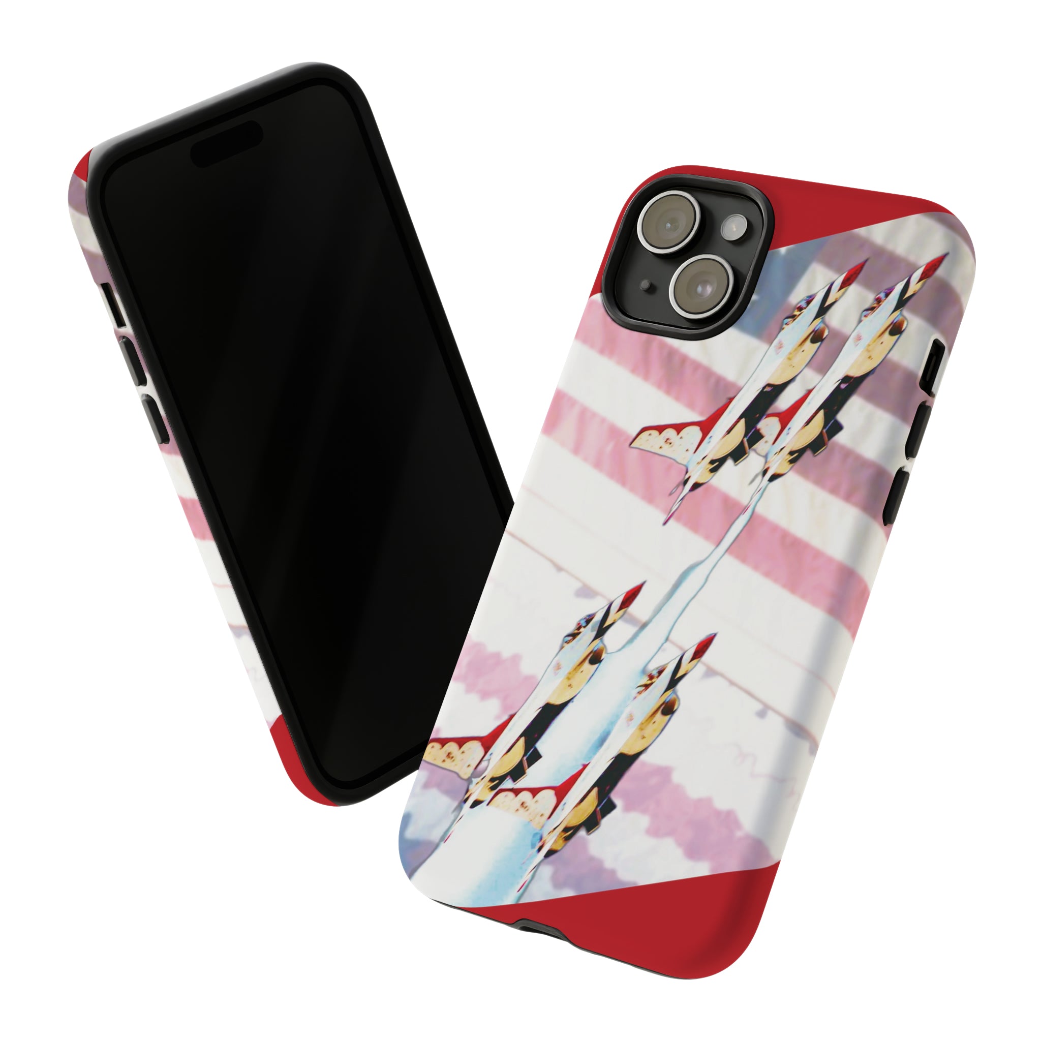 US Fighter Jet Red Tough Phone Case - Shell Design Boutique