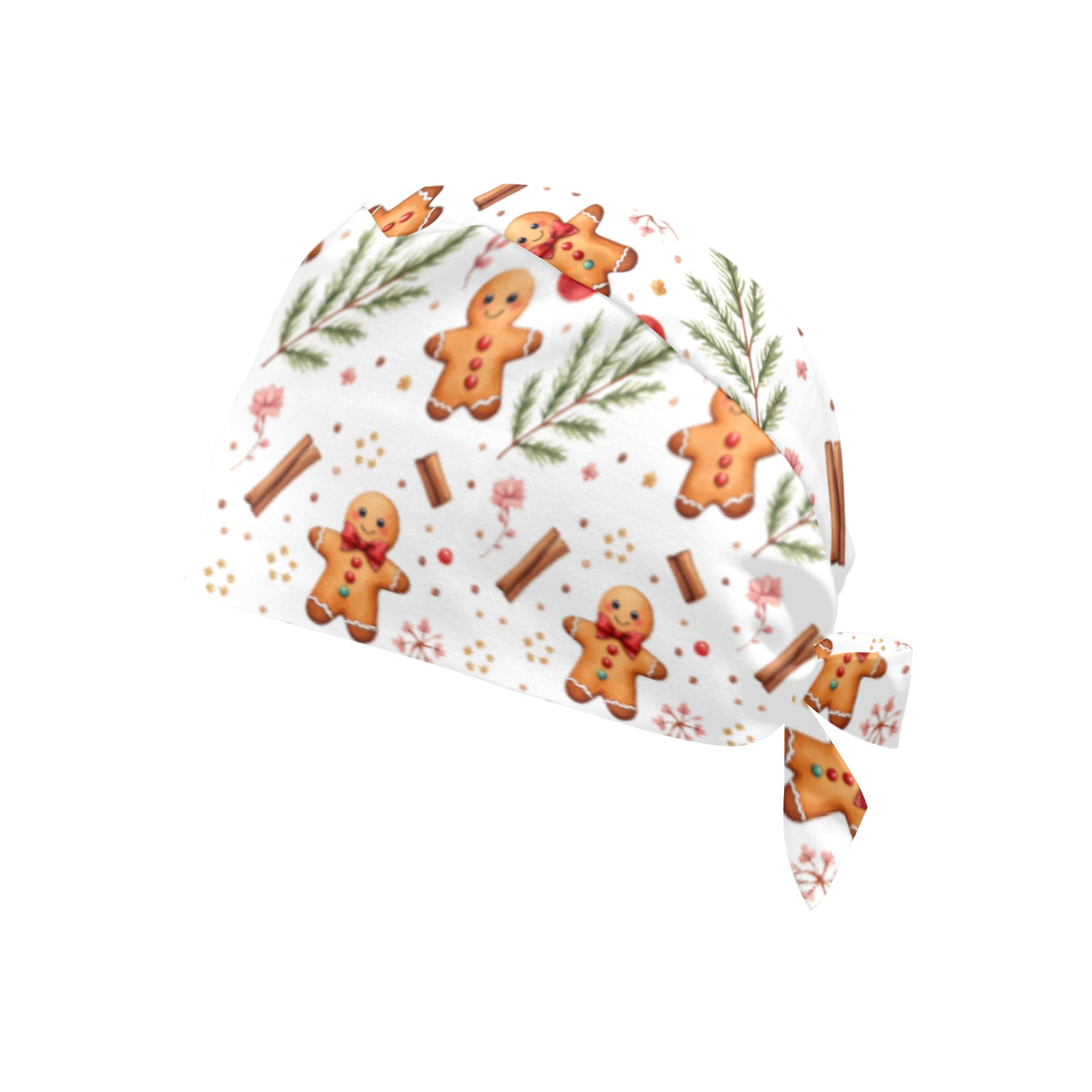 Gingerbread_Floral_Design Scrub Cap(Made in Queens)