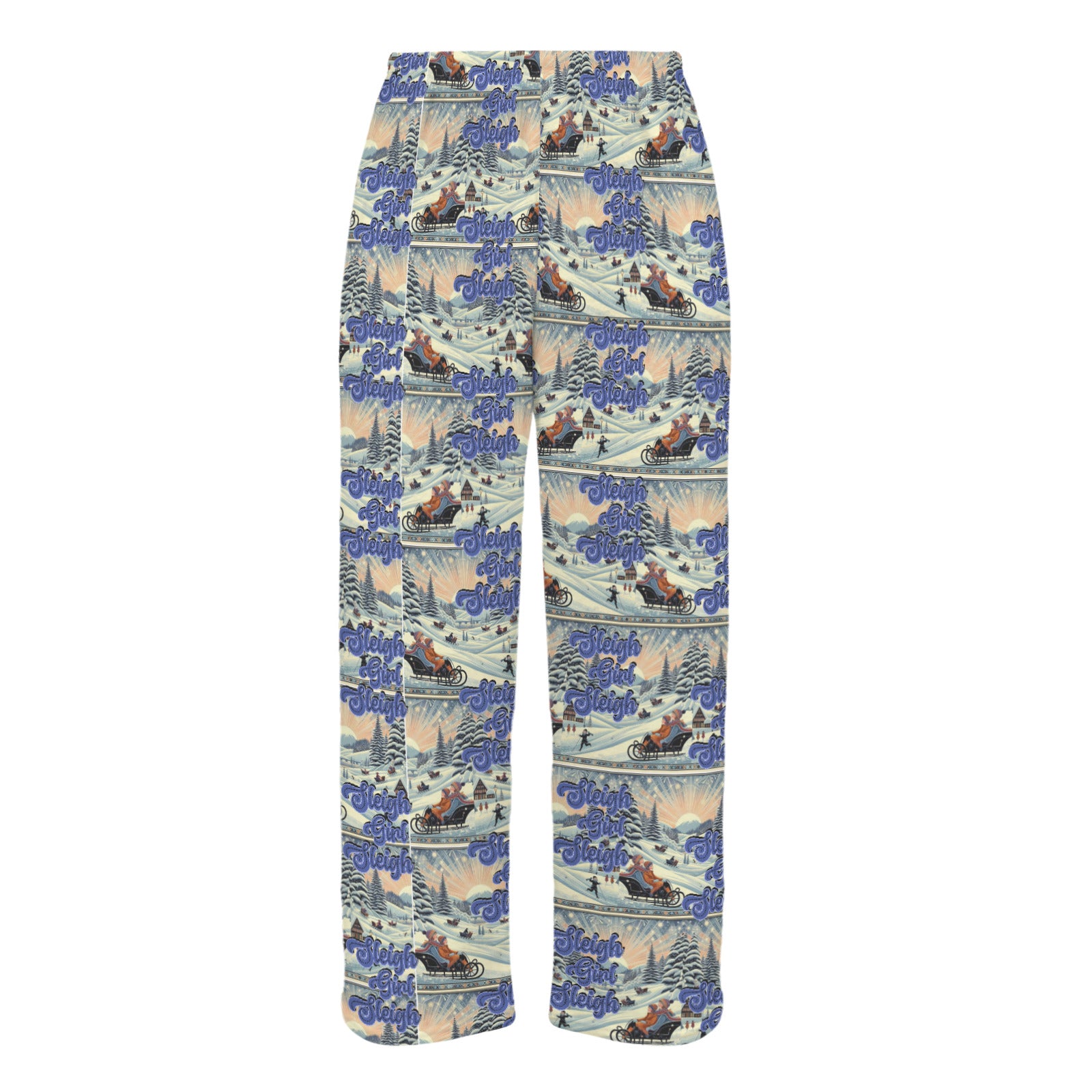 Sleigh Girl Blue Women's Flannel Pajama Pants (Made in USA)