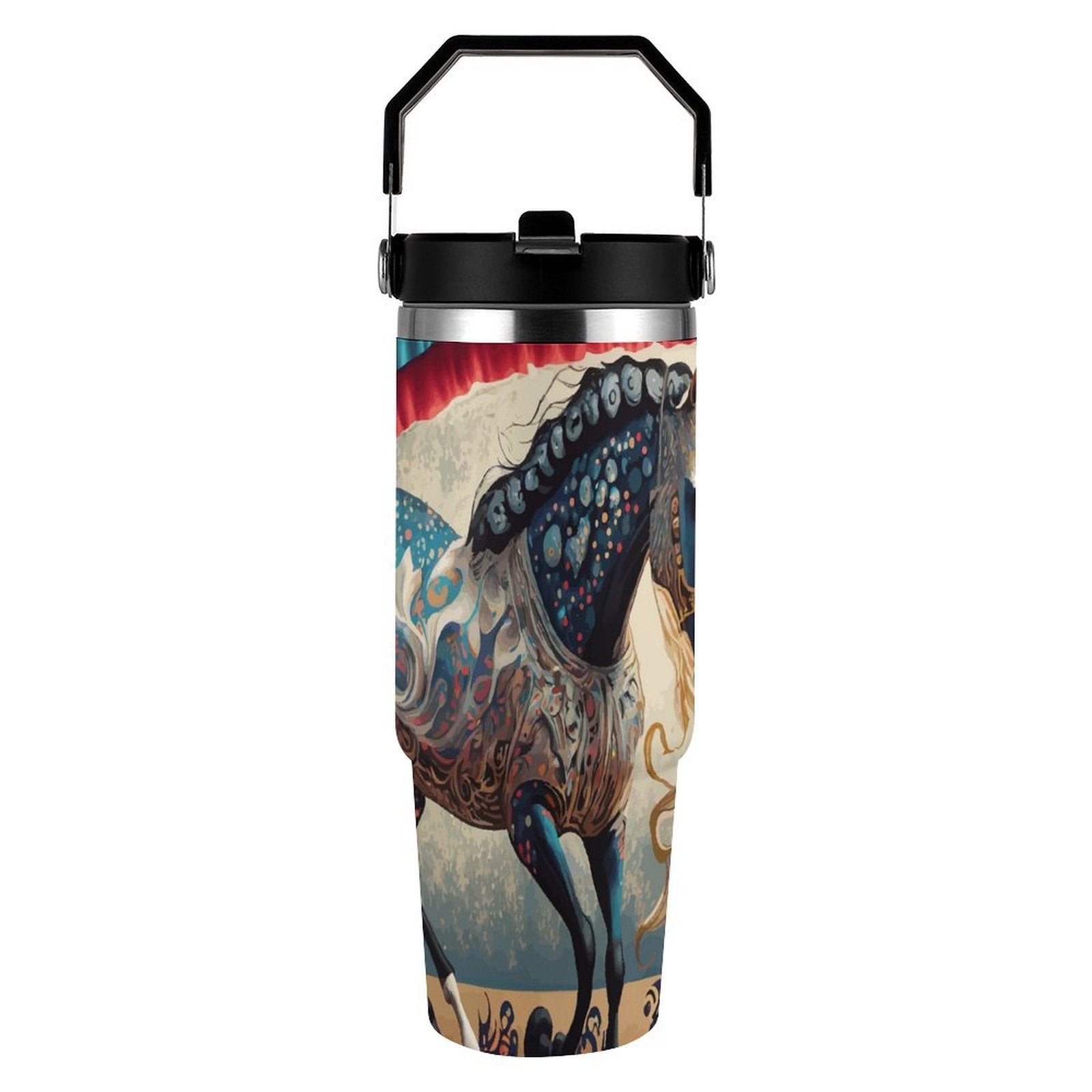Bejeweled Horse 30 oz Stainless Steel Water Bottle