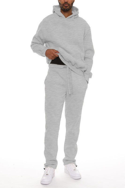 Men's Premium Cotton Blend Hoodie 2-piece Track Set