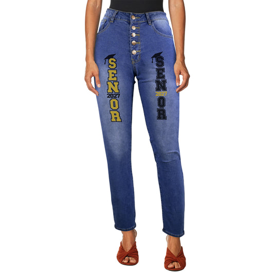 Senior 2027 Women's Jeans (Front Printing) (Model L75)