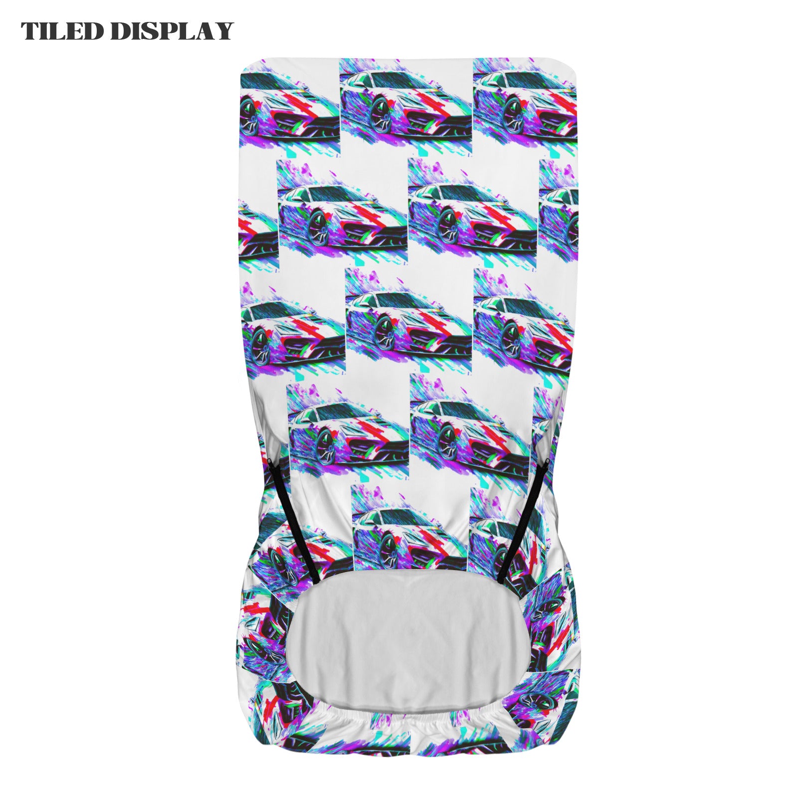 Flashy Sports Car Office Chair Cover (Made in USA)