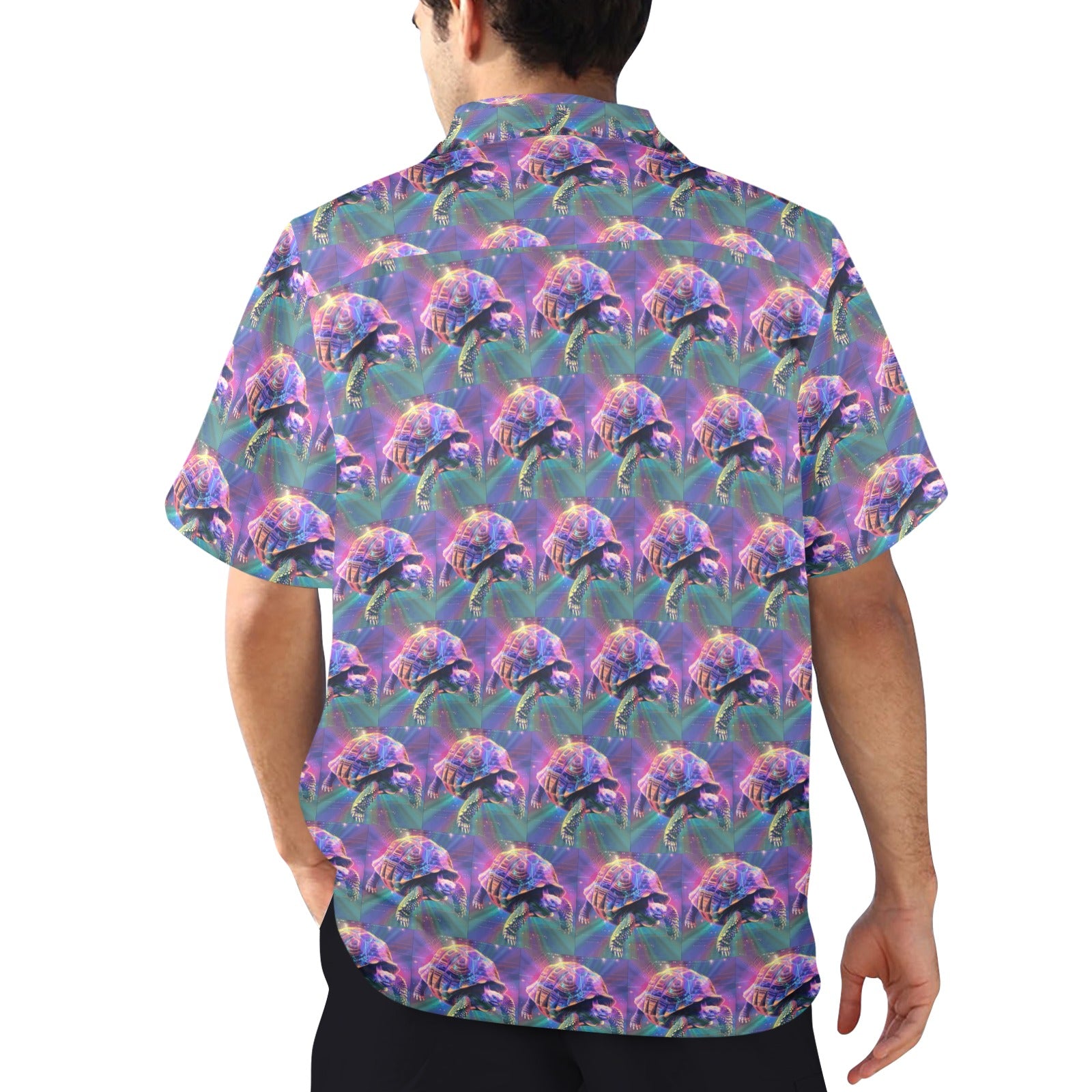 Turbo Turtle Power Men's All Over Print Hawaiian Shirt (Made in USA)
