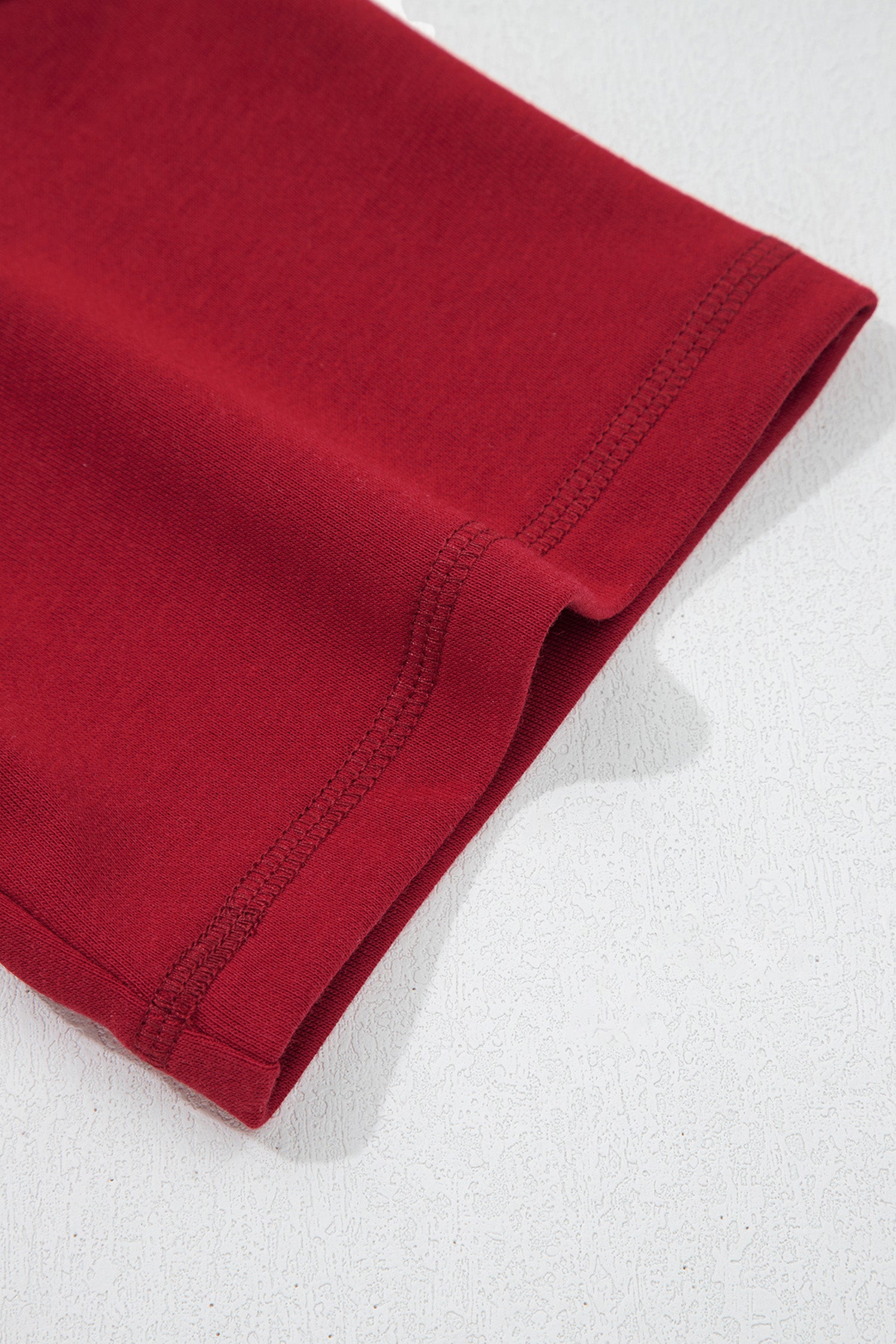 Rose Red Drop Shoulder Boxy Tee and Barrel Pants Set