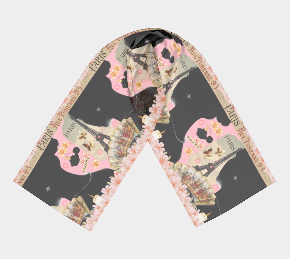 Paris France Female Model Long Scarf