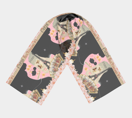 Paris France Female Model Long Scarf