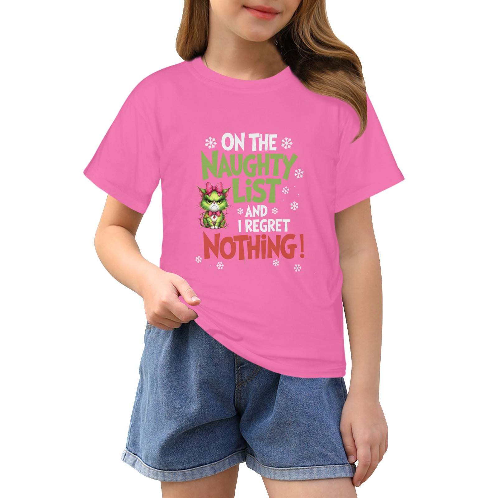 On The Naughty List Custom Girl's T-Shirt (Made in USA)