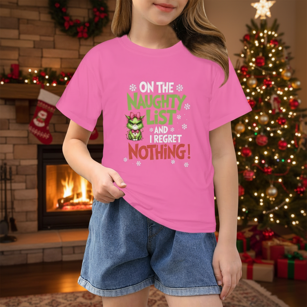 On The Naughty List Custom Girl's T-Shirt (Made in USA)