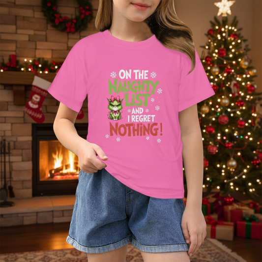 On The Naughty List Custom Girl's T-Shirt (Made in USA)
