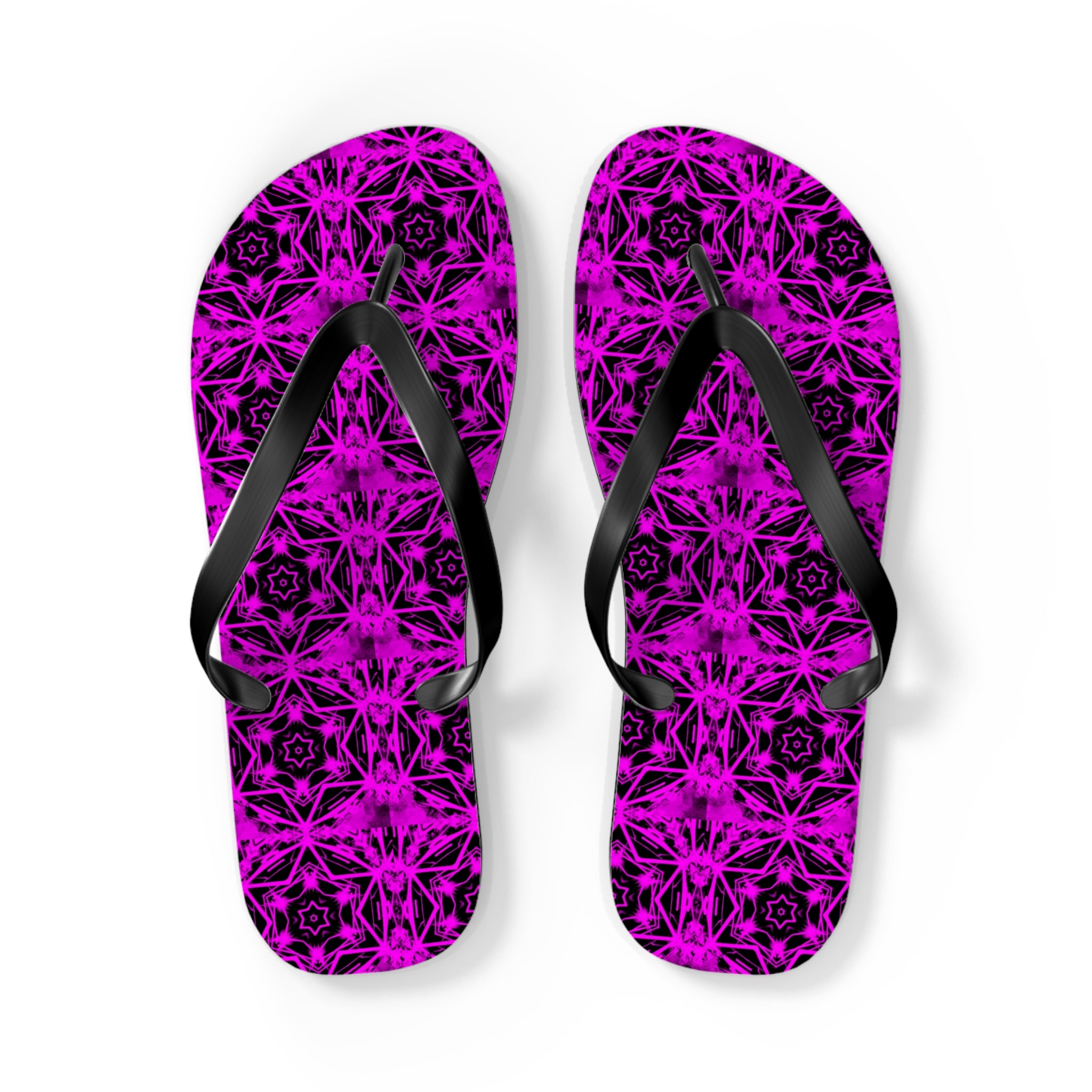 Purple Star Pattern Flip Flops for Women