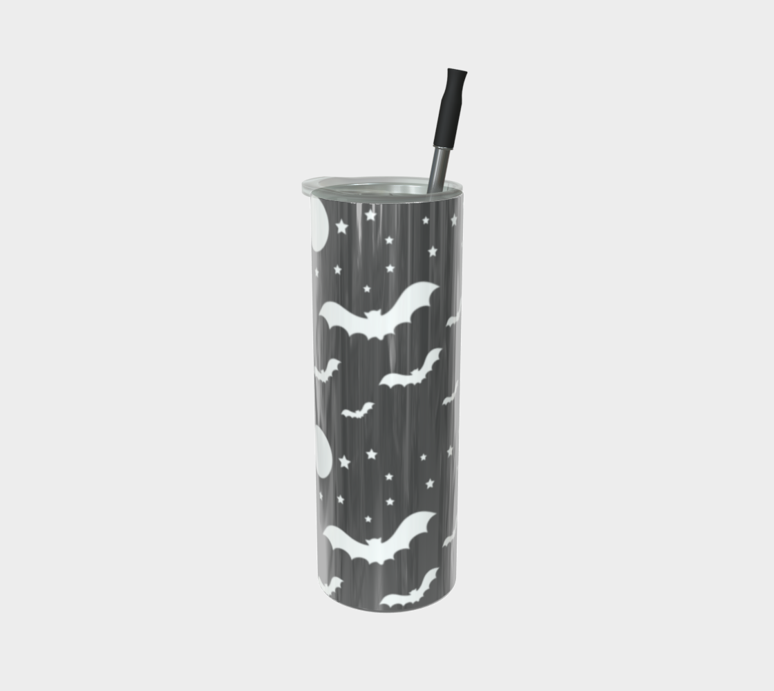 Bats under a Full Moon Halloween 20 oz Stainless Steel Tumbler