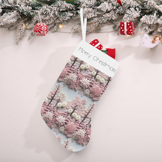 Pink Trees Merry Christmas Stocking (Made in USA)