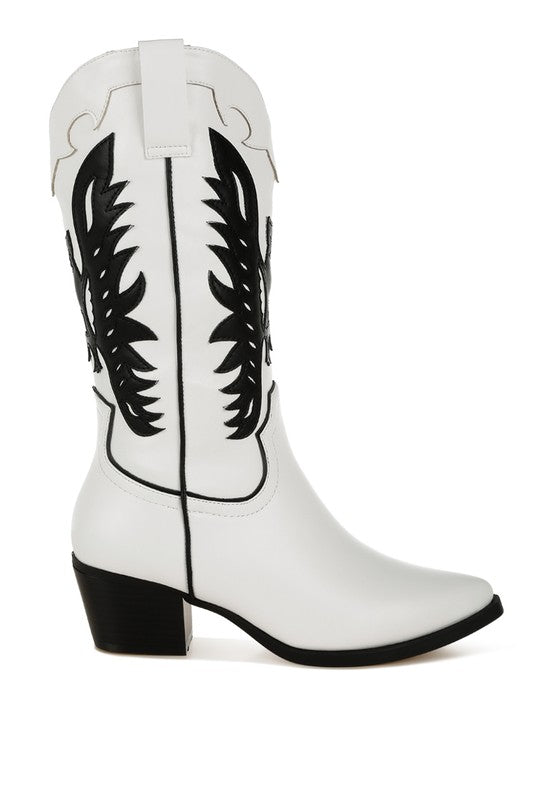 Women's Thistle Winged Patchwork Cowboy Boots