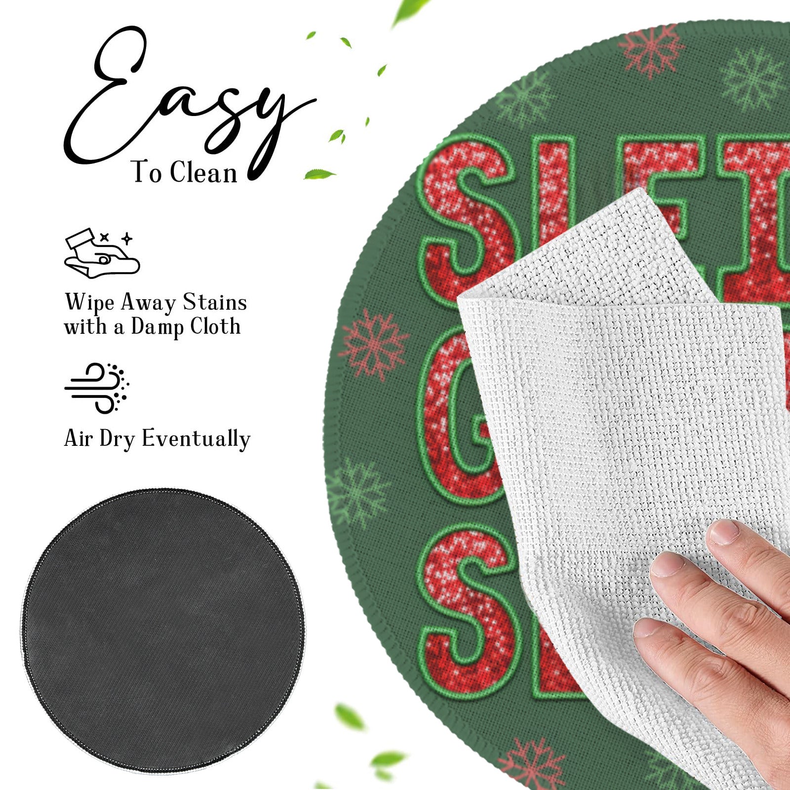 Sleigh Girl Sleigh Custom Round Placemats - 4 pack (Made in USA)