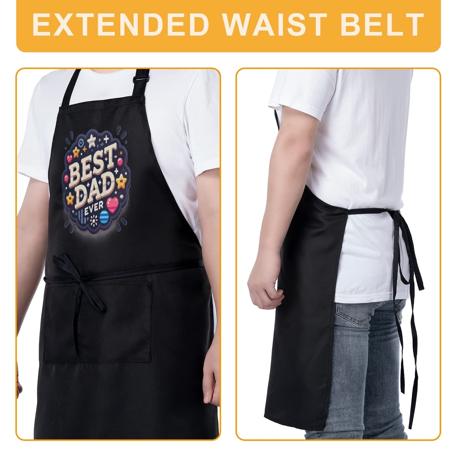 Best Dad Ever Custom Apron for Men (Made in USA)