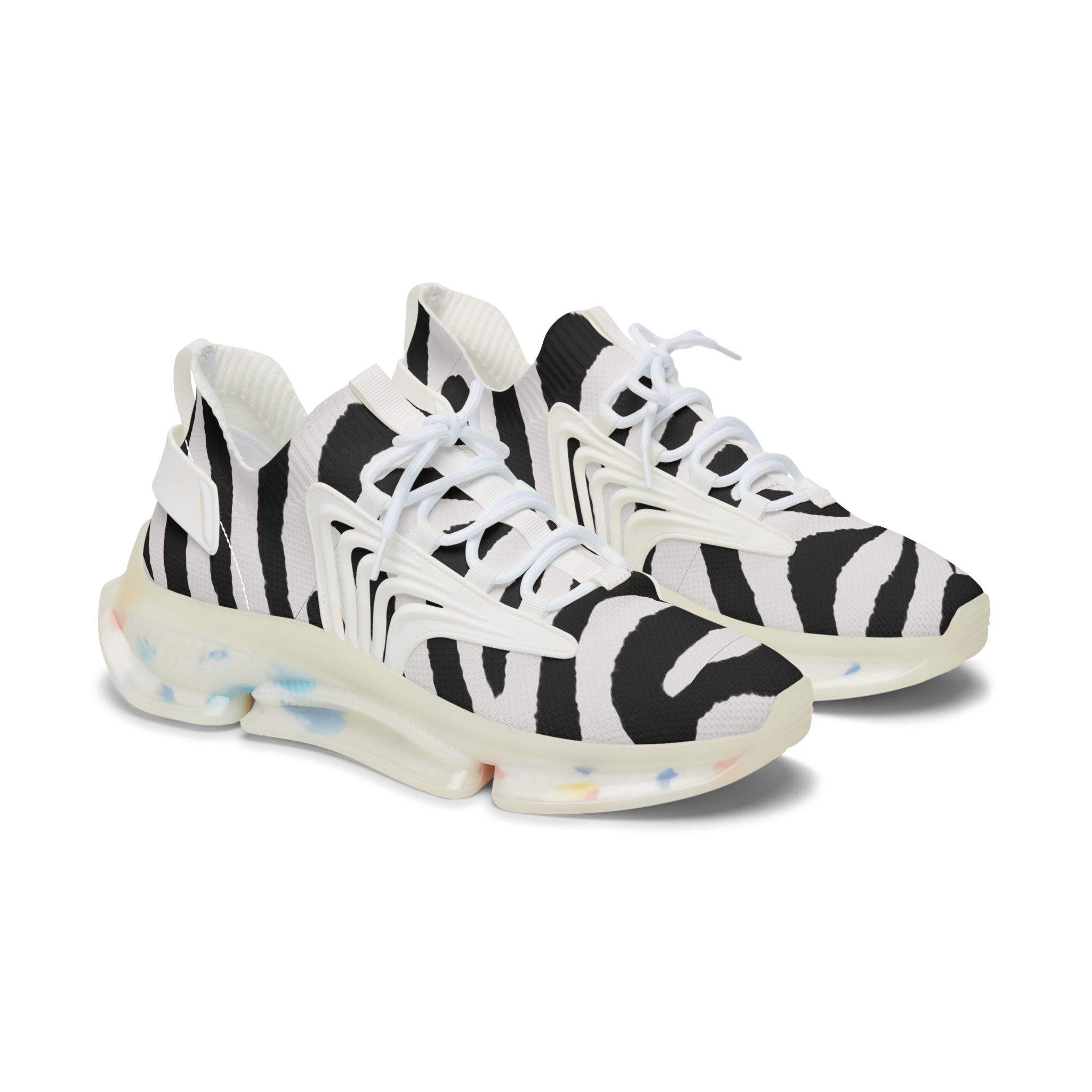 Women's Zebra Stripes Mesh Sneakers