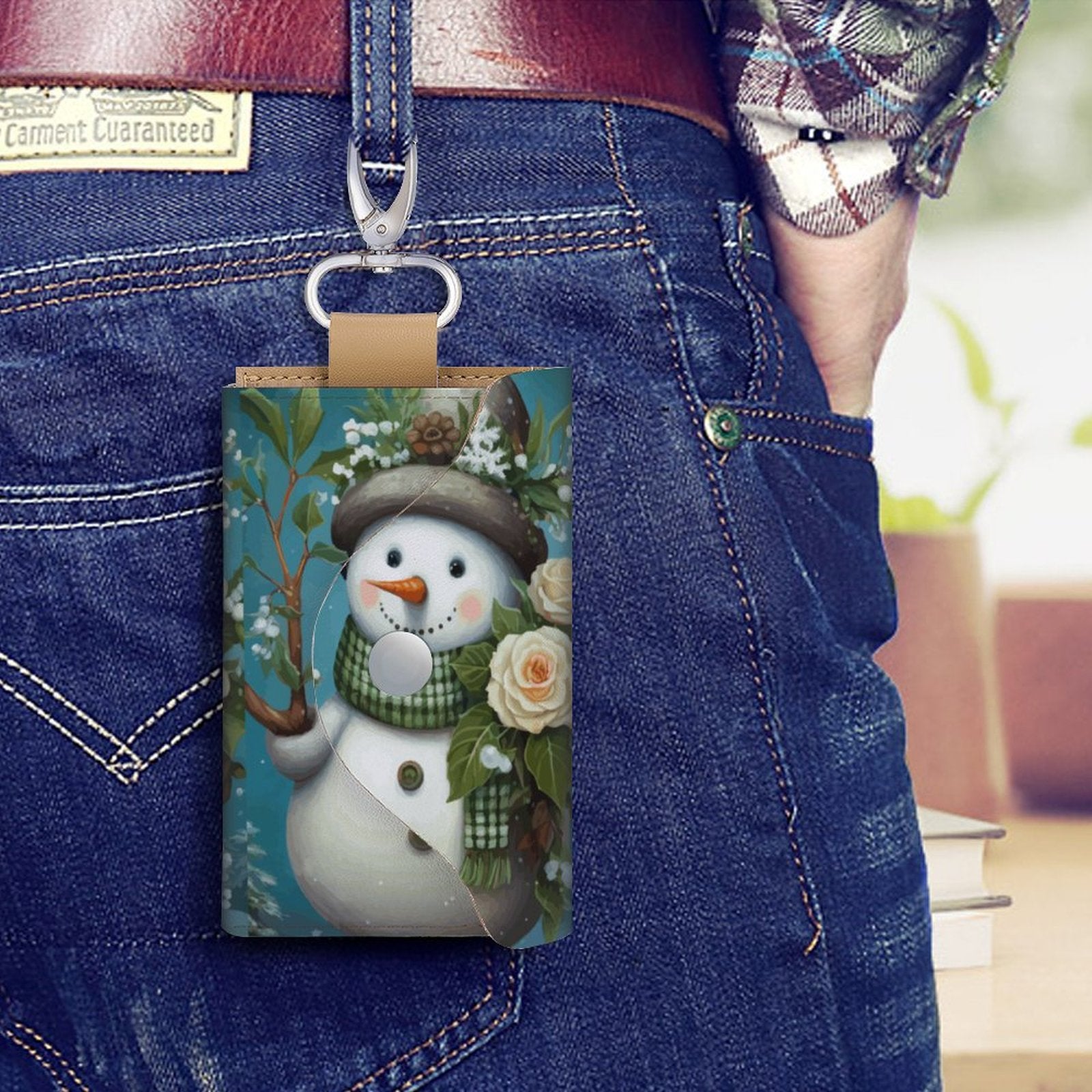 Christmas Designs Leather Card Holder & Key Ring