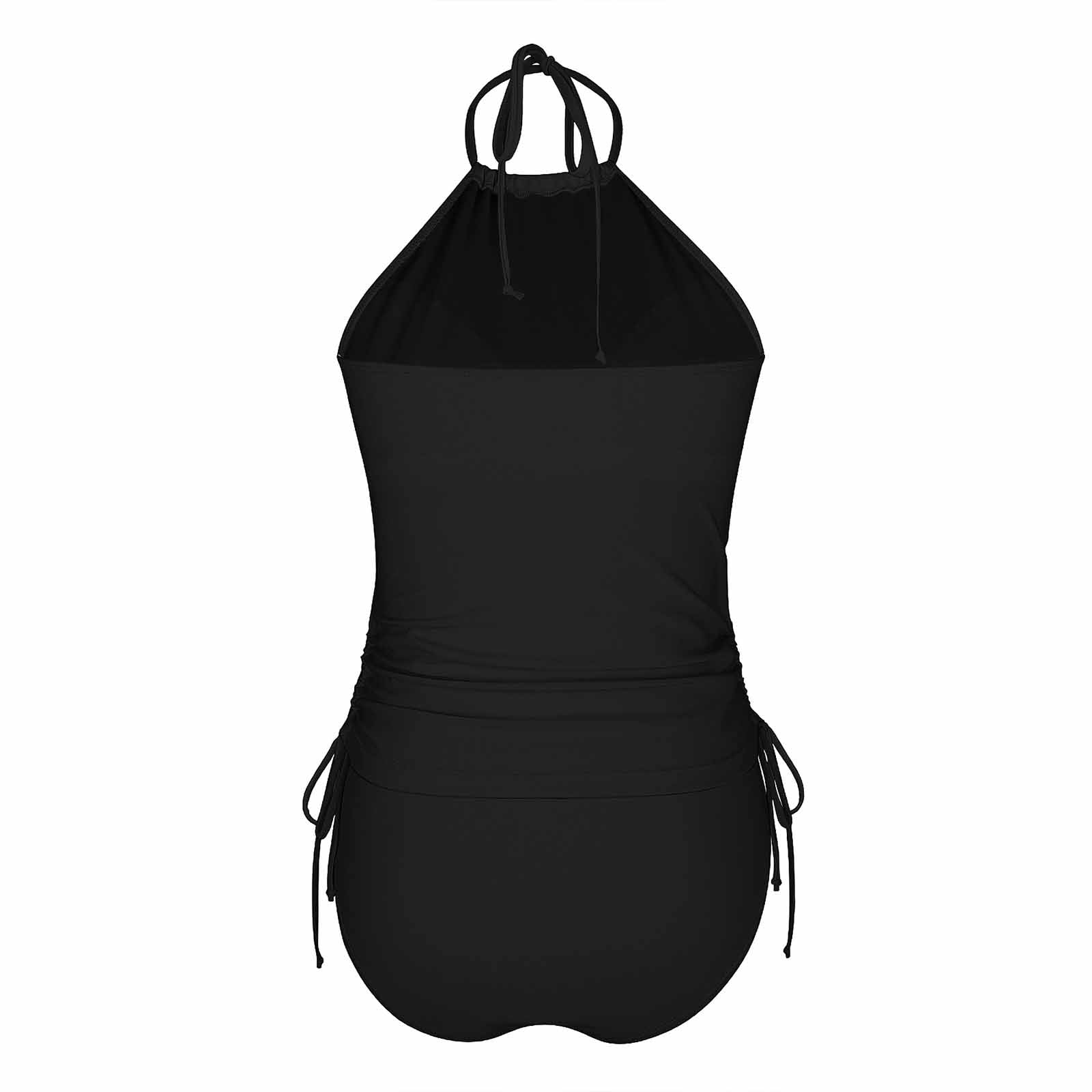 DTF Halter High Neck 2-Piece Swimsuit Set for Women(Front Printing)