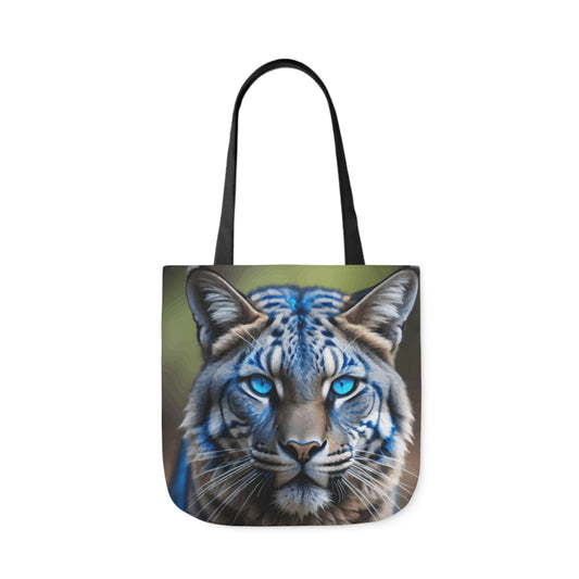 Blue Wildcat Canvas Tote Bag with 5 Strap Color Choices