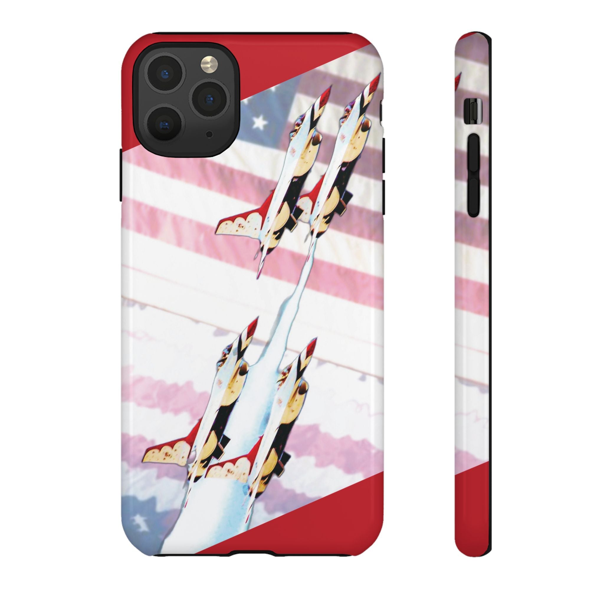 US Fighter Jet Red Tough iPhone Case