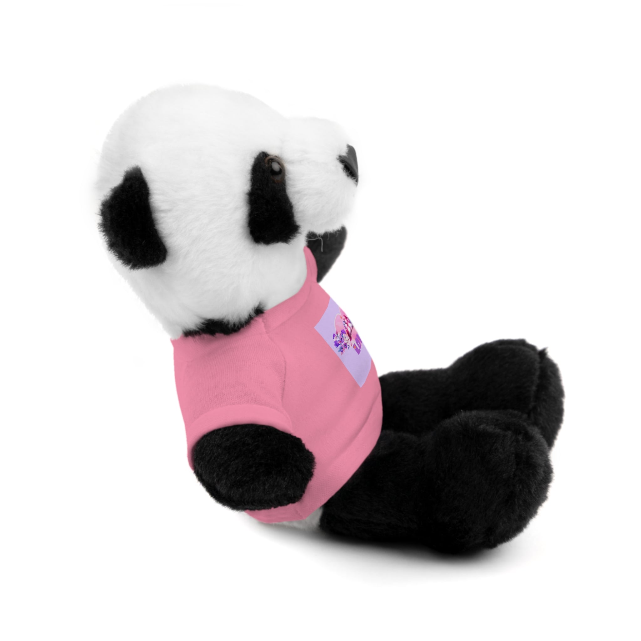 Stuffed Animal Wearing T-shirt of Love Birds