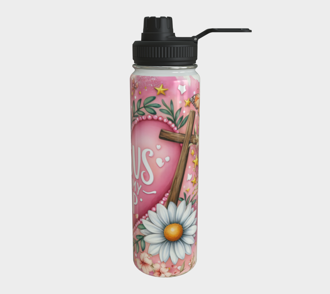 Jesus Fills My Cup Stainless Steel 24 oz Water Bottle