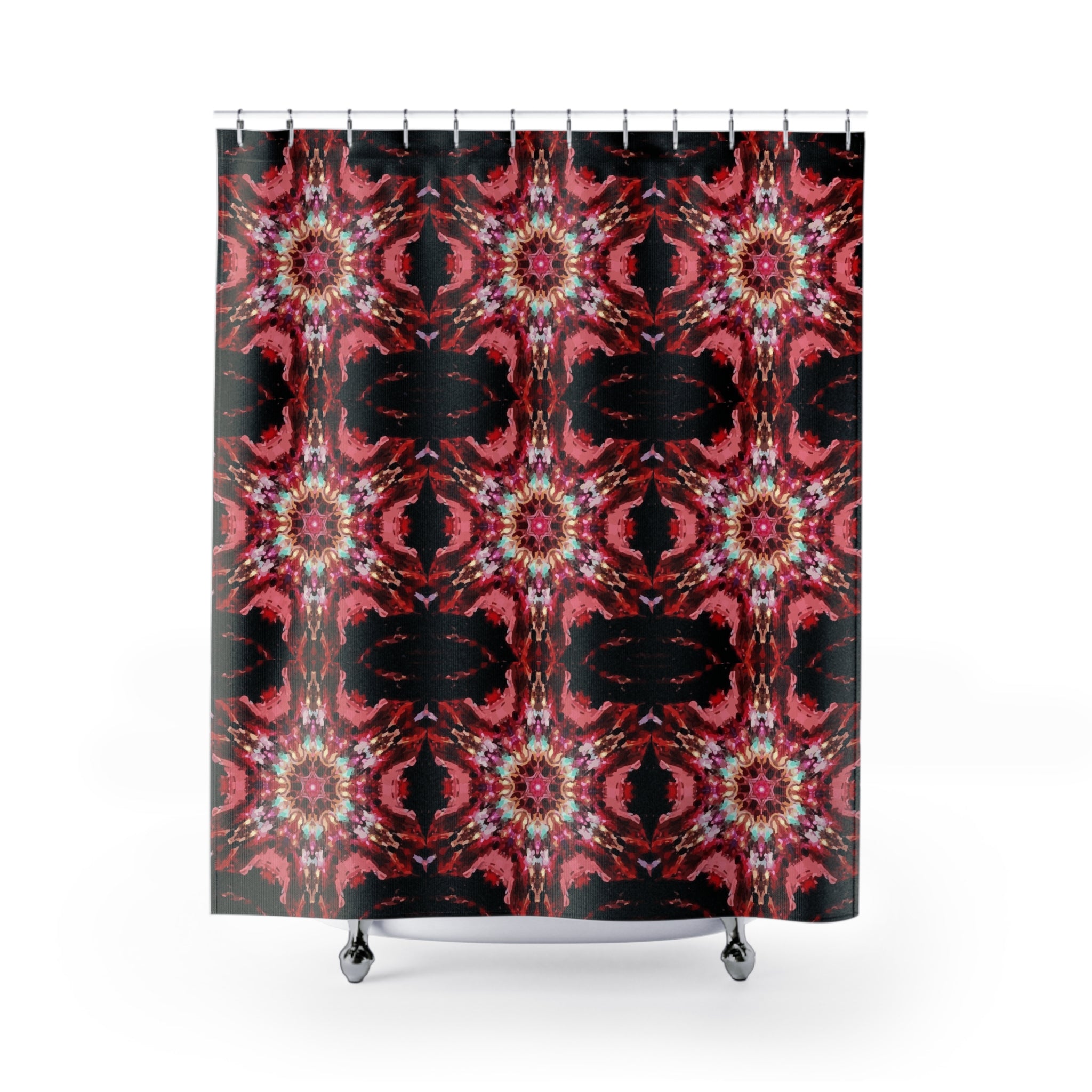 Red Star Pattern Shower Curtain