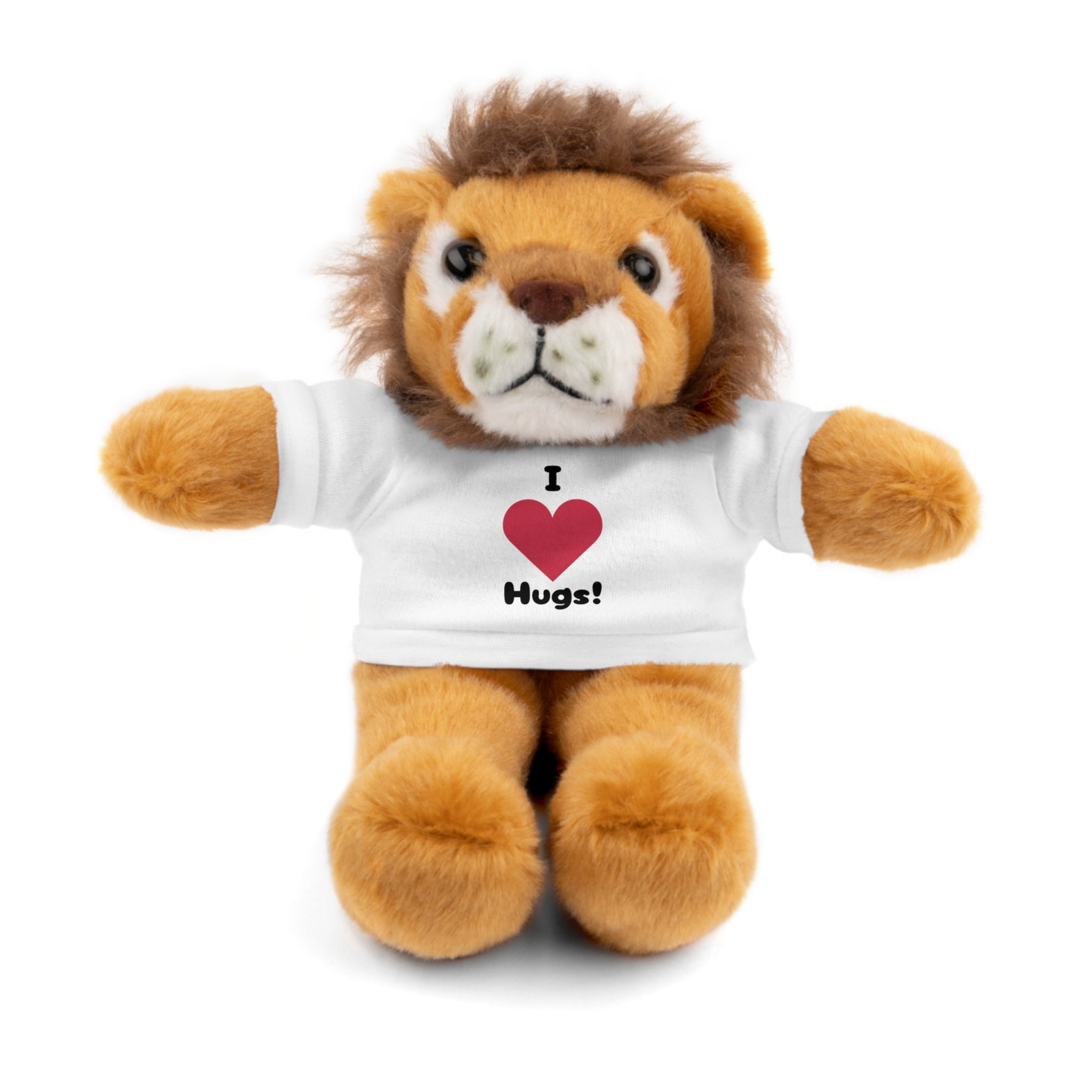 Stuffed Animal with T-shirt saying I heart Hugs