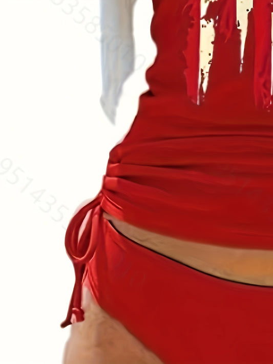 Women's Red US Flag 2-piece Tankini Swimsuit