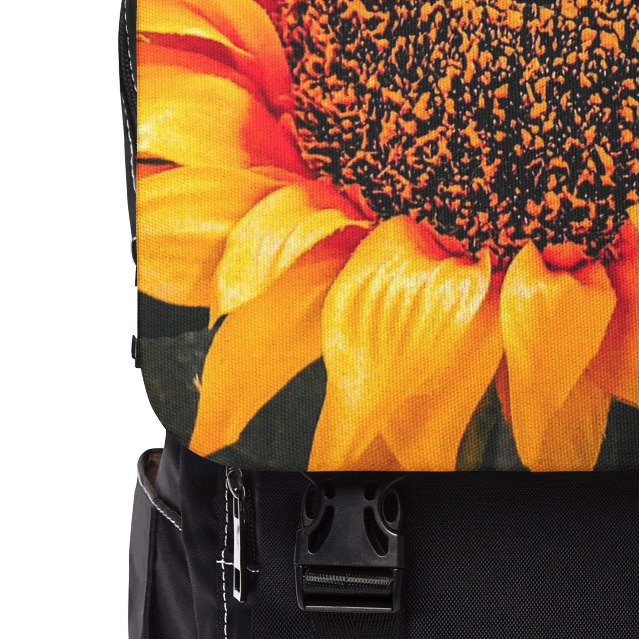 Yellow Sunflower Casual Shoulder Backpack