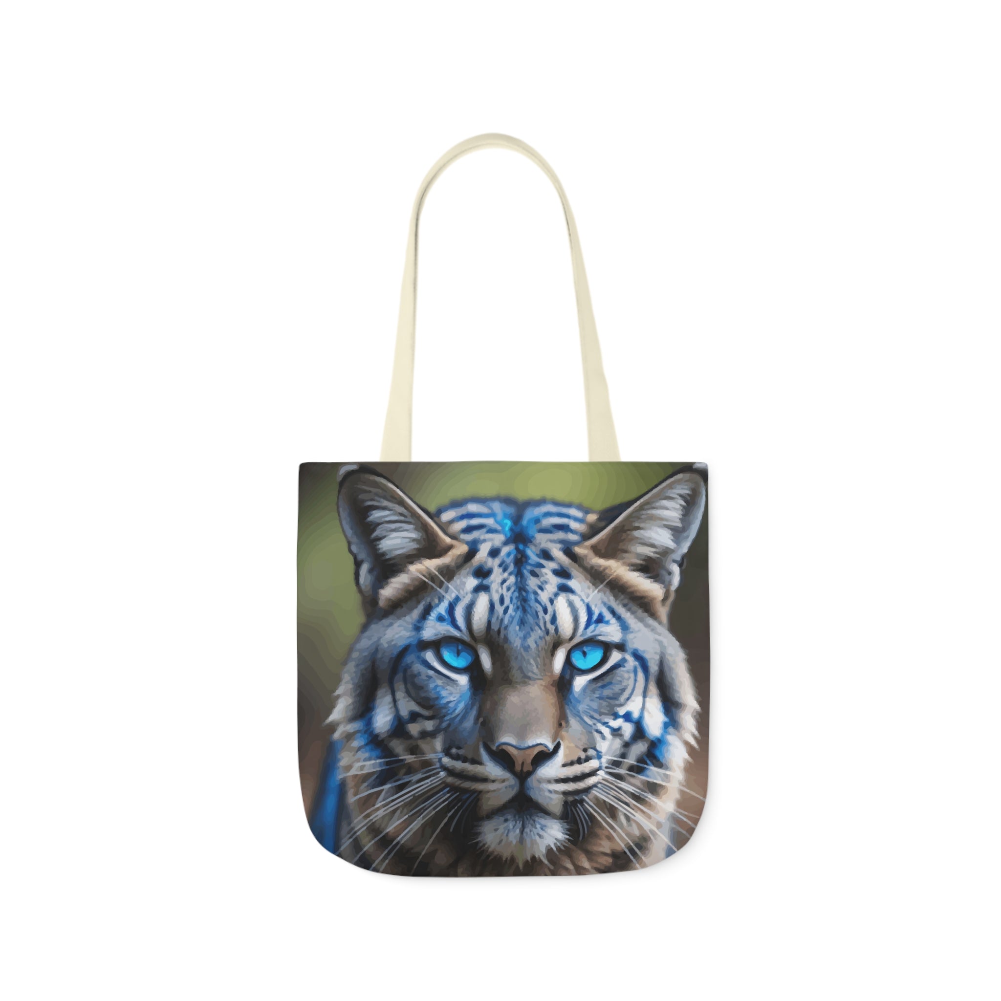 Blue Wildcat Canvas Tote Bag with 5 Strap Color Choices