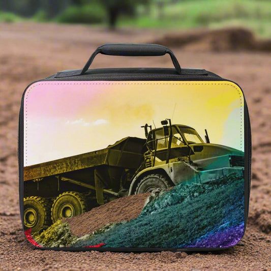 Dump Truck Heavy Equipment Small Insulated Lunch Box - Shell Design Boutique